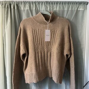 NWT Merlette Women's Valais Knit Wool Blend Sweater in Oatmeal Sz S retails $540